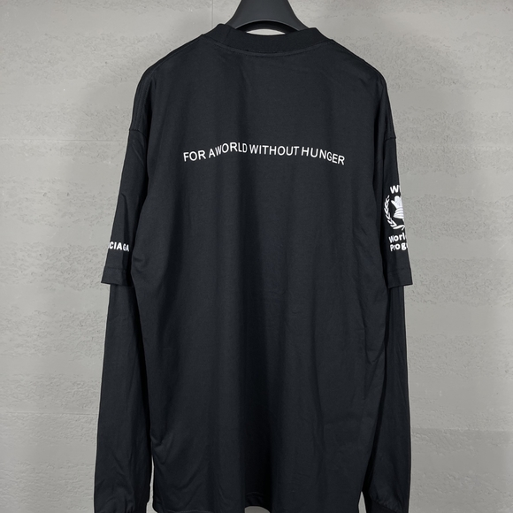 Balenciaga black printed long-sleeved T-shirt - Picture 8 of 9